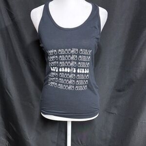 Stylish Black Graphic Tank Top